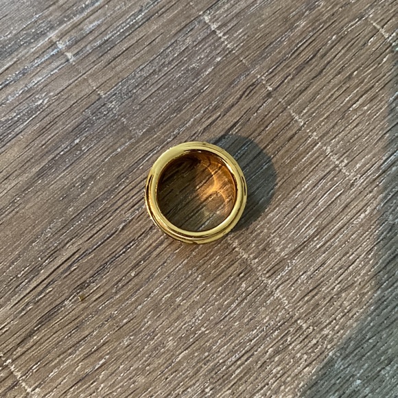 Coach Gold-Plated Ring with Crystals & White Enamel - Picture 3 of 4